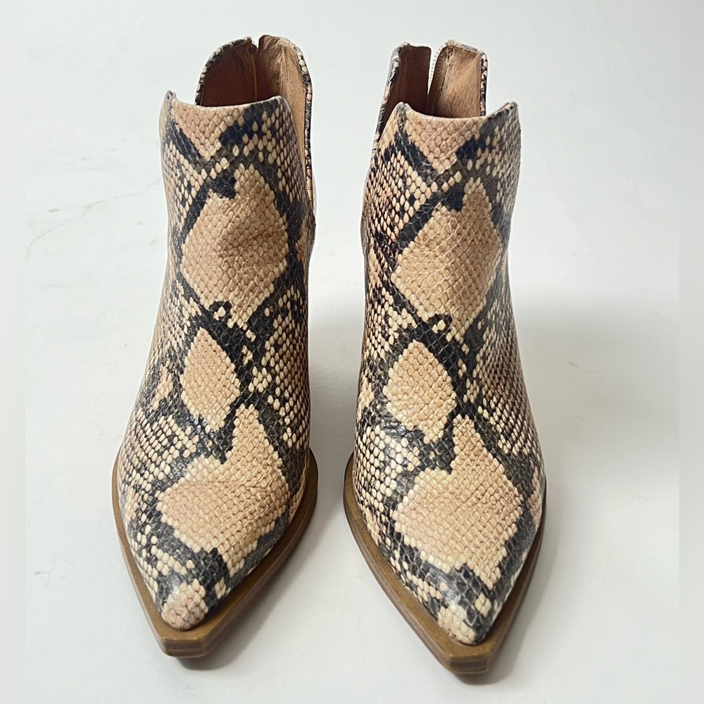 Vince Camuto Gigietta Snip-Toe Snakeskin Bootie